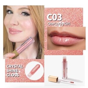 Oulac Crystal Shine Gloss in Pink